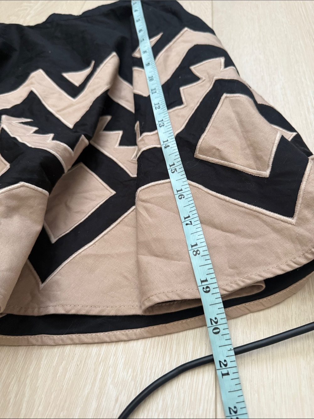 Plenty by Tracy Reese Black and Beige Geometric Circle Skirt - Picture 8 of 11
